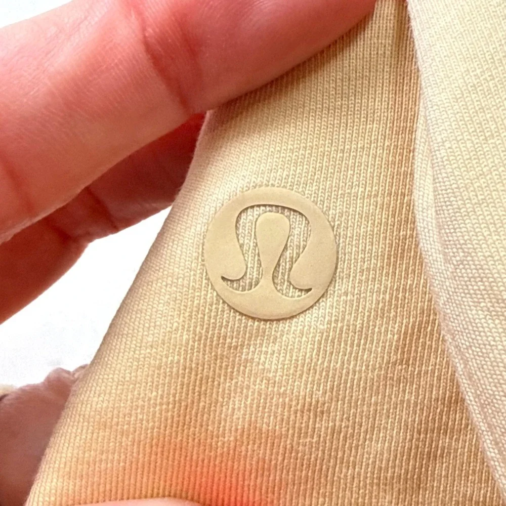Lululemon Cotton Wrap-Front T-Shirt Dress Prosecco Beige Size‎ 4